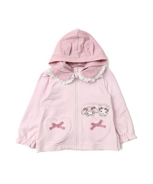 マイメロ マイメロディ パーカー 半袖 ピンク うさ耳 うさみみ