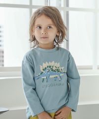 Tシャツ アーティスト「QP」プリント 恐竜 n.o.u.s 恐竜プリントTシャツ | キムラタンオンラインストア