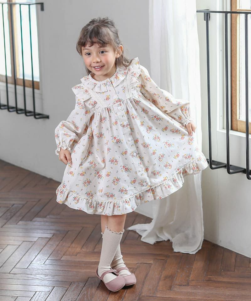 Biquette Club お花柄フリルワンピース | キムラタンオンライン