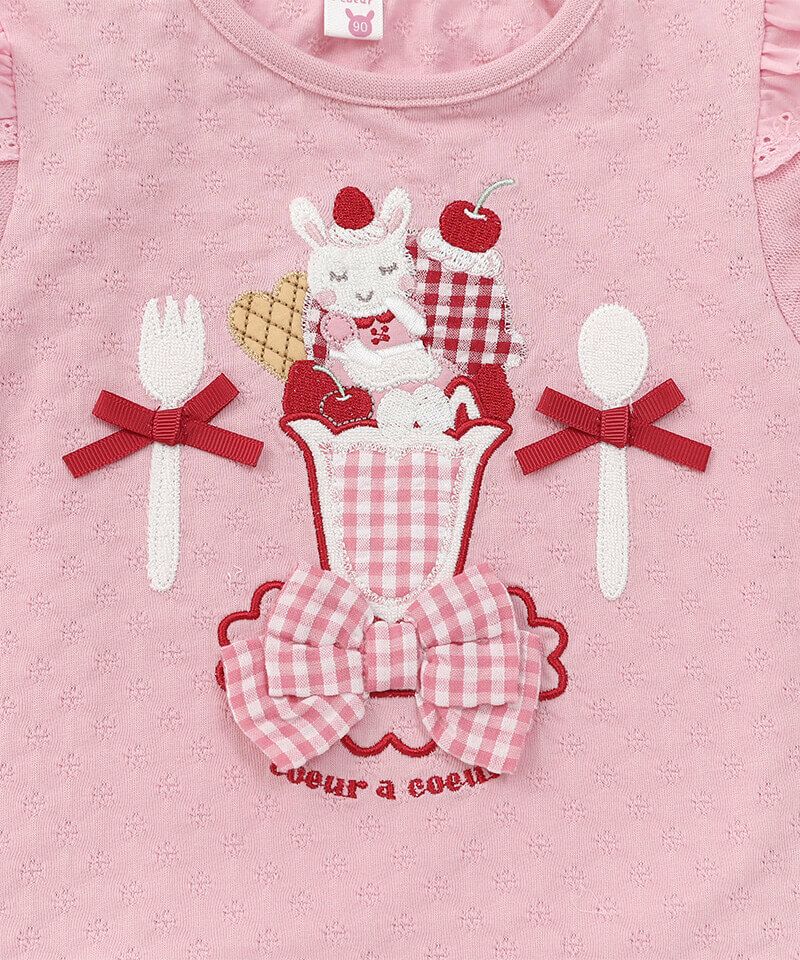 coeur a coeur パフェ刺繍半袖Tシャツ | キムラタンオンライン
