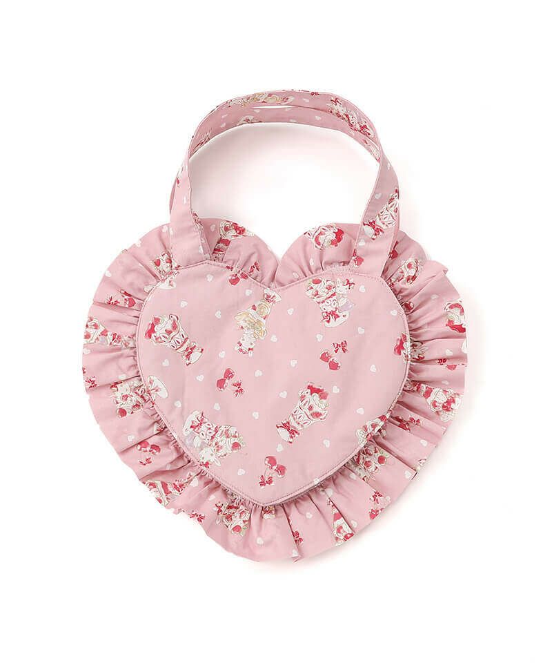 【kids kimuページ】ハート刺繍×フリル×ハートキルティング coeur a coeur パフェ柄ハートバッグ | キムラタンオンラインストア
