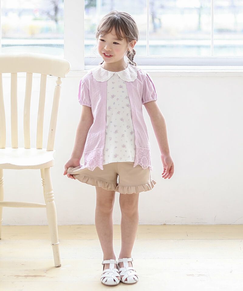 ハート柄BIGTシャツ& ハート柄フリルショートパンツ Biquette Club ハートポケットショートパンツ | キムラタン