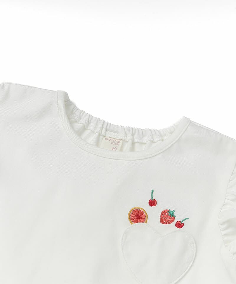HUMAN ポケットのハートレタリングプリント半袖Tシャツ HUMAN ポケットのハートレタリングプリント半袖Tシャツ