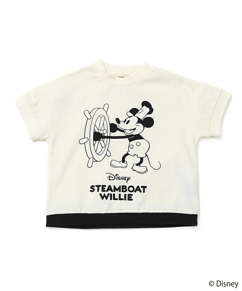 CADUNE パール付きミッキーTシャツ 新品 CADUNE カデュネ ＜別注＞ミッキーマウス/パール付きT