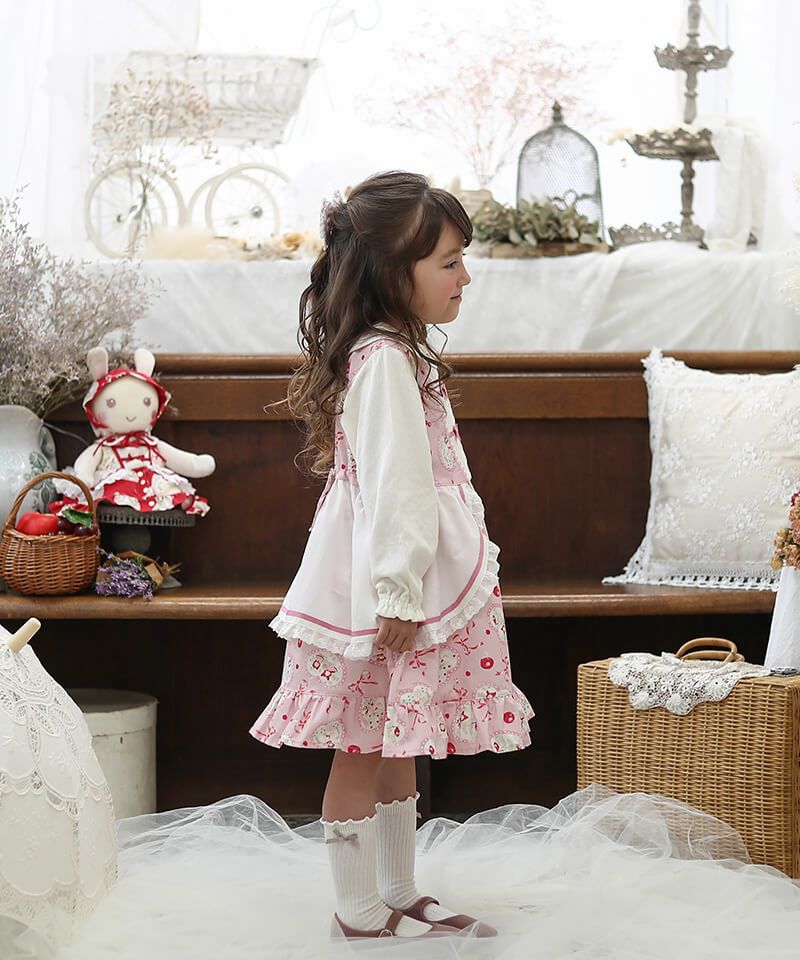 クーラクール　ティータイムプリント coeur a coeur 赤ずきんプリントワンピース | キムラタンオンラインストア