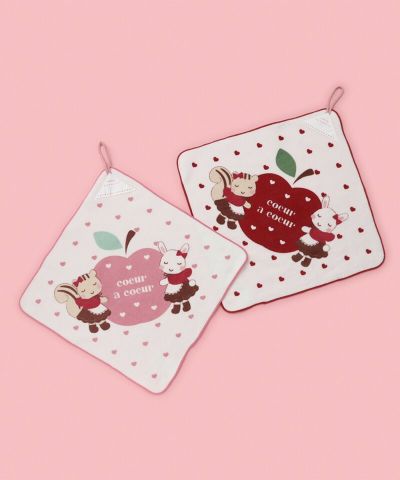 coeur a coeur ティータイムプリントフリルエプロン
