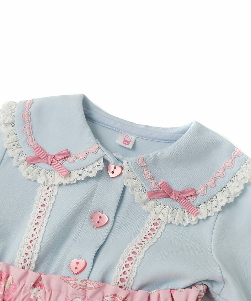 coeur a coeur ティータイムプリントドッキングワンピース