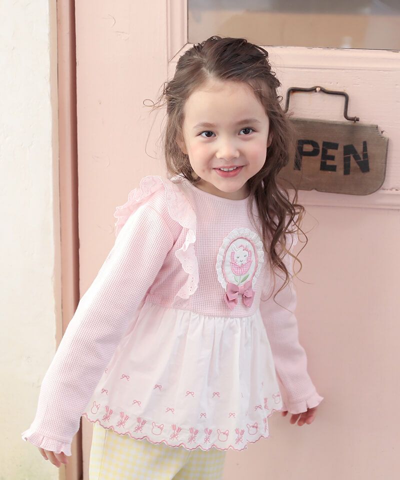 coeur a coeur チューリップギンガムチェックウィンドブレーカー