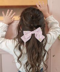 ヘアゴム キッズリボン キッズゴム ギンガムチェック　推しリボン♡ 楽天市場】【ギンガムチェック ふっくらリボン ヘアゴム 2個