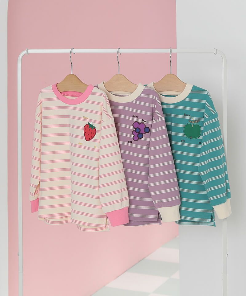 n.o.u.s フルーツモチーフ長袖Tシャツ