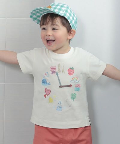 n.o.u.s お絵描き時計の半袖Ｔシャツ